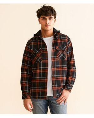 Howitzer Warfare Hooded Flannel Shirt - Brown