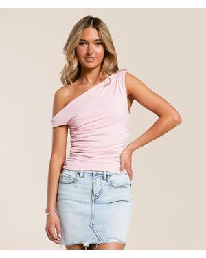 Willow & Root Twisted Off The Shoulder Tank Top - Red