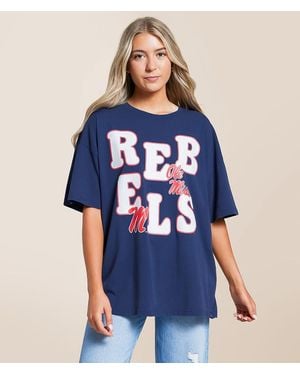Gameday Social Ole Miss Rebels Oversized T-Shirt - Blue