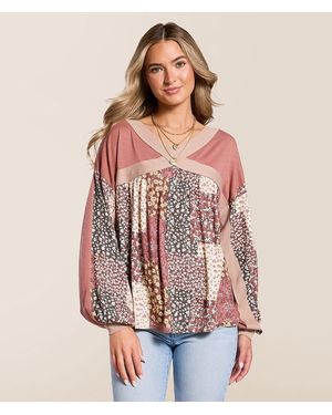 Daytrip Floral Dolman Top - Red