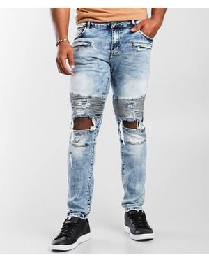 CRYSP Elias Moto Skinny Stretch Jean - Blue