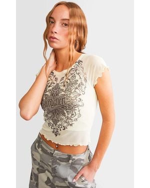 Affliction Amber Creek Cropped T-Shirt - White