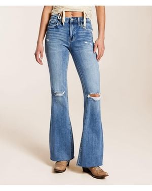 Flying Monkey Mid-Rise Flare Stretch Jean - Blue