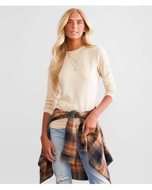 BKE Brushed Knit Top - White