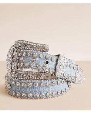 BKE Glitz Jean Leather Belt - Metallic