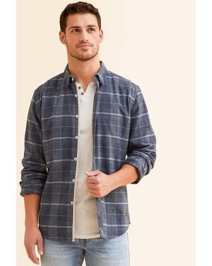 Outpost Makers Flannel Athletic Shirt - Blue