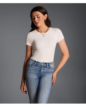 Buckle Black Ribbed T-Shirt - Blue