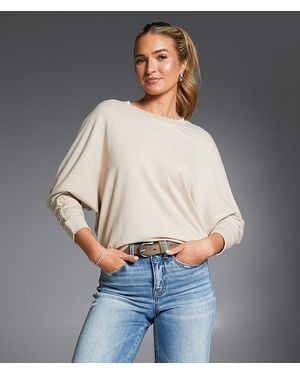 Buckle Black Marled Top - Gray