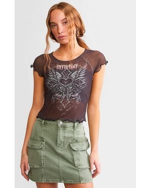 Affliction Ayelsbury Cottage Cropped T-Shirt - Green