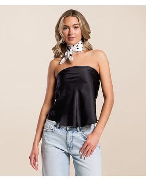 By Together Satin Tube Top - Blue
