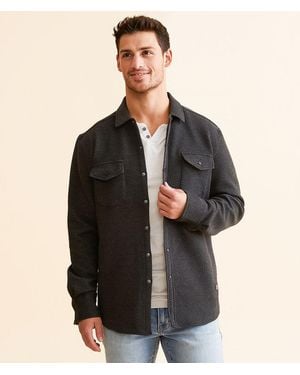 Outpost Makers Athletic Flannel Textured Shirt - Black