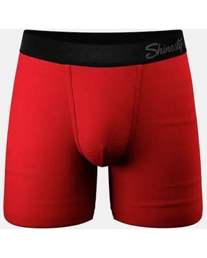 Shinesty The Dress Effect Stretch Boxer Briefs - Red