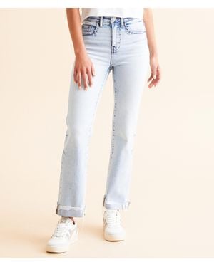 BKE Billie Cropped Straight Stretch Cuffed Jean - Blue