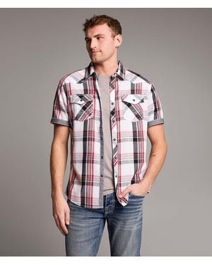 BKE Plaid Athletic Shirt - Red