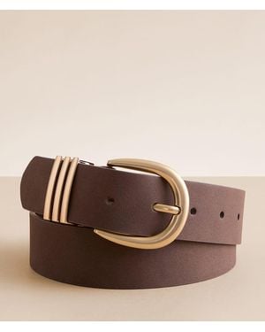 BKE Faux Leather Belt - Brown