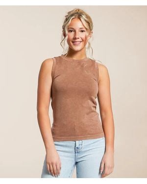 BKE Washed Tank Top - Blue