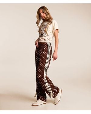 Willow & Root Polka Dot Wide Leg Pant - Natural