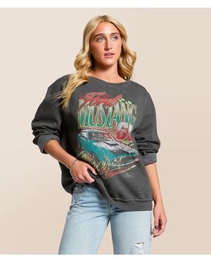 Merch Traffic '69 Ford Mustang Oversized Pullover - Black