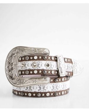 Angel Ranch Glitz Lace Western Belt - White