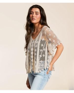 Daytrip Crochet Linear Top - Natural