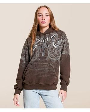 Affliction Sparrow Hooded Sweatshirt - Brown