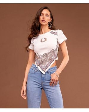 Sterling & Stitch Horseshoe Hanky T-Shirt - Blue