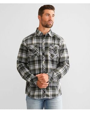 BKE Brushed Flannel Athletic Shirt - Gray