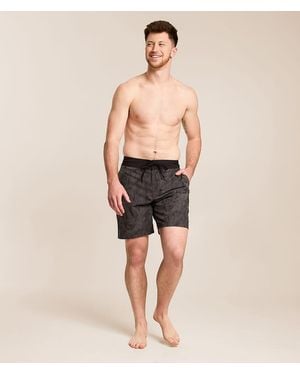 Affliction Howitzer Oak Tree Leaves Camo Stretch Boardshort - Natural