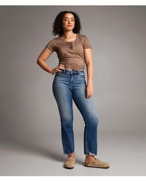 BKE Gabby Cropped Straight Stretch Jean - Blue