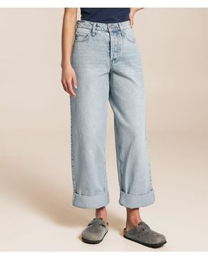 Z Supply Lou Wide Leg Cuffed Jean - Blue