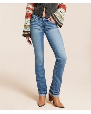 BKE Stella Straight Stretch Cuffed Jean - Blue