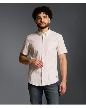 Outpost Makers Striped Standard Stretch Shirt - Gray