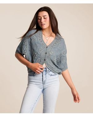 Pol Crochet Top - Blue