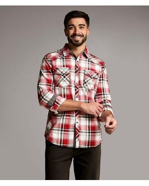 BKE Plaid Athletic Shirt - Red