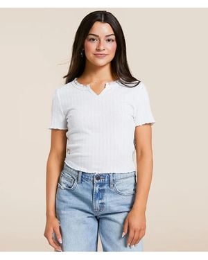 FITZ + EDDI Lace Trim Top - Blue