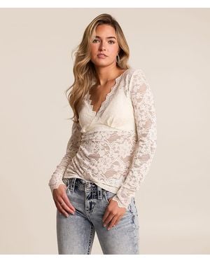 Willow & Root Sequin Lace Top - Natural
