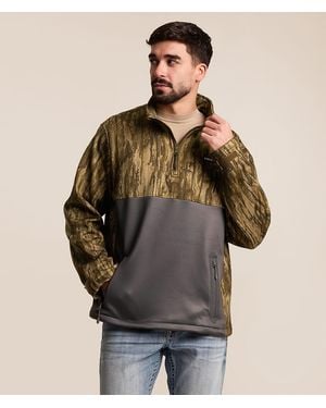 Fieldstone Legacy Realtree Camo Quarter Zip Pullover - Brown