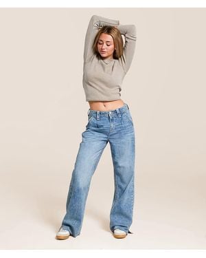 Rock Revival Alivia Wide Leg Baggy Stretch Jean - Blue