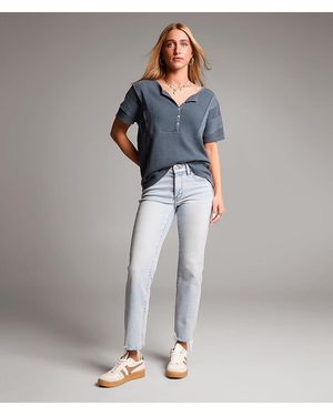 BKE Payton Cropped Straight Stretch Jean - Blue