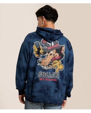 Sullen Wolf Patch Hooded Sweatshirt - Blue