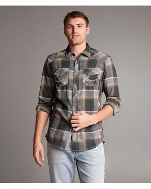 BKE Plaid Athletic Shirt - Gray