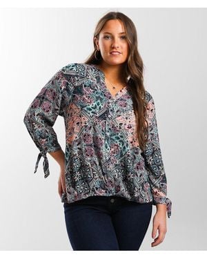 Daytrip Multi Print Shirt - Gray