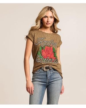 Rodeo Quincy Cheetah Rope T-Shirt - Red