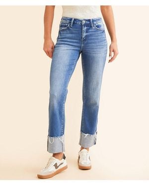 Flying Monkey Mid-Rise Cropped Straight Stretch Jean - Blue