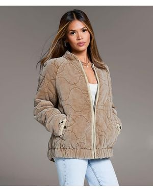 BKE Quilted Corduroy Jacket - Brown