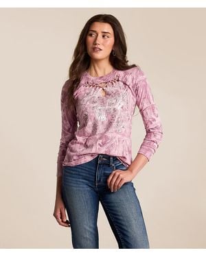 Affliction American Customs Wheel Wing T-Shirt - Red