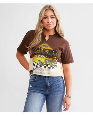 Affliction American Customs Speedster Cropped T-Shirt - Multicolor