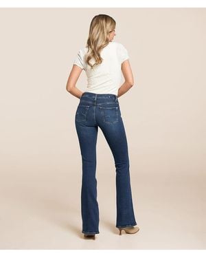 7 For All Mankind Swarovski Crystal Mid-Rise Boot Jean - Blue