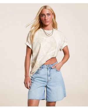 Gilded Intent Oversized Camo T-Shirt - Blue