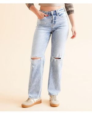 Flying Monkey Baggy Straight Stretch Jean - Blue